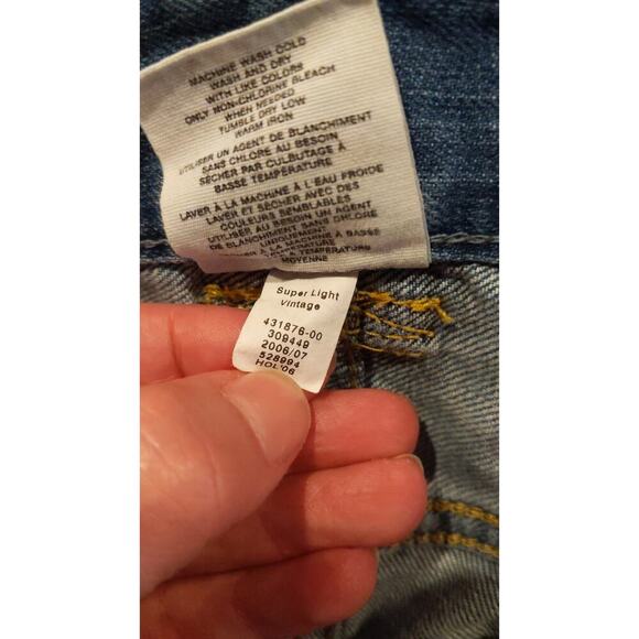 Y2K Vtg GAP Light Wash Denim Low Rise Mini Skirt Skater Punk Size 10 - Picture 5 of 8